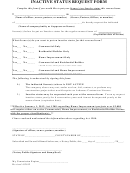 Inactive Status Request Form