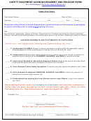 Safety Equipment Acknowledgment And Release Form