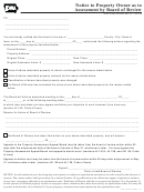 Form Idr 56-066 - Notice To Property Owner As To Assessment By Board Of Review