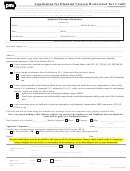 Form Idr 54-049a - Application For Disabled Veteran Homestead Tax Credit