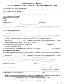 Application For Payment Sexual Assault Victims' Emergency Medical Response Fund Form - Oregon Department Of Justice