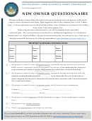 New Owner Questionnaire Form - Walton County Clerk Of Courts
