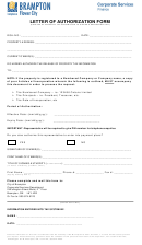 Letter Of Authorization Form - City Of Brampton Corporate Services Department
