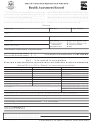 Form Har-3 - Health Assessment Record - State Of Connecticut Department Of Education