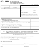 Form Ot-1 - Occupation Tax For Employers And Self-employed Individuals 2001