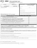 Form Ot-1 - Occupation Tax For Employers And Self-employed Individuals 2004