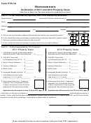 Form Ptr-1a - Homeowners Verification Of 2011 And 2012 Property Taxes