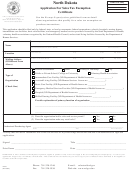 Form 21919 - Application For Sales Tax Exemption Certificate