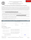 Form Tr-0290 - Application For Acceptance Of Rollover Funds - Tennessee Consolidated Retirement System