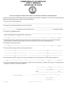Application For Registration Of Foreign Limited Partnership Form