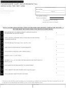 Passenger Car, Governmental Services Fee Return Form - Nevada Department Of Taxation