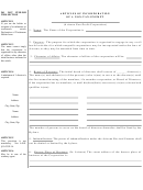 Articles Of Incorporation Of A Non-tax-exempt Form - Kentucky