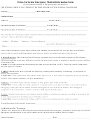 Extra-curricular Emergency Medical Information Form