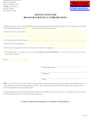 Application For Registration Of A Corporation Form