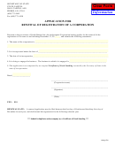 Application For Renewal Of Registration Of A Corporation - South Dakota Secretary Of State