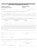 Petition For Probate Of Will Form - Alabama, Montgomery County - Probate Court