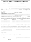 Petition For Letters Of Administration Form - Alabama, Montgomery County - Probate Court