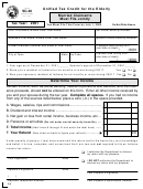 Form Sc-40 - Unified Tax Credit Form For The Elderly - 2001