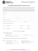 Farm Dog Certified Title Application Form