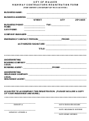 Highway Contractors Registration Form - City Of Walker