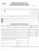 Form Op-284 Mvc - Monthly Schedule K For Connecticut Vendors To Report New York State And Local Sales And Use Tax