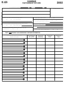 Form K-65 - Kansas Pertnership Return - 2002 Printable pdf