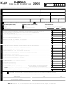 Form K-41 - Kansas Fiduciary Income Tax - 2000