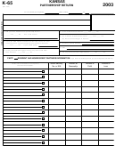 Form K-65 - Kansas Partnership Return - 2003 Printable pdf