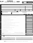 Form K-41 - Kansas Fiduciary Income Tax - 2001