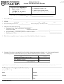 Form Wt-ar - Application For Income Tax Withholding Refund - 2001