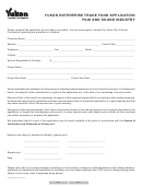 Form Yg(5473q) F2 - Yukon Enterprise Trade Fund Application Form/film Sound Industry