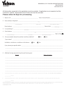 Form Yg(5059eq)f2 - Renewal Of Yukon Registration/denturists Act