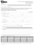 Application For Yukon Registration Specialist Dentist/dental Profession Act Form