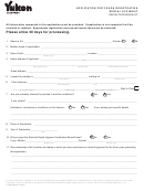 Form Yg(5095eq)f2 - Application For Yukon Registration Dental Hygienist/dental Profession Act