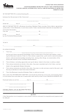 Statuory Declaration/yukon Business Incentive Policy For Construction/rebate Claim Form