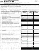 Form 37-s - Schedule Sf Computation Of Separate Income, Losses, Deductions, And Federal Tax Amounts To Be Used By Married Person(s) Required To File Separate State Return(s) Template (1999)