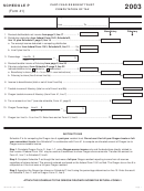 Form 41 - Schedule P - Part-year Resident Trust Computation Of Tax - 2003
