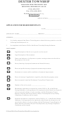 Application For Shared Driveways Form - Dexter Township, Michigan