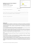 Home Occupation Permit Form - Washtenaw County, Michigan