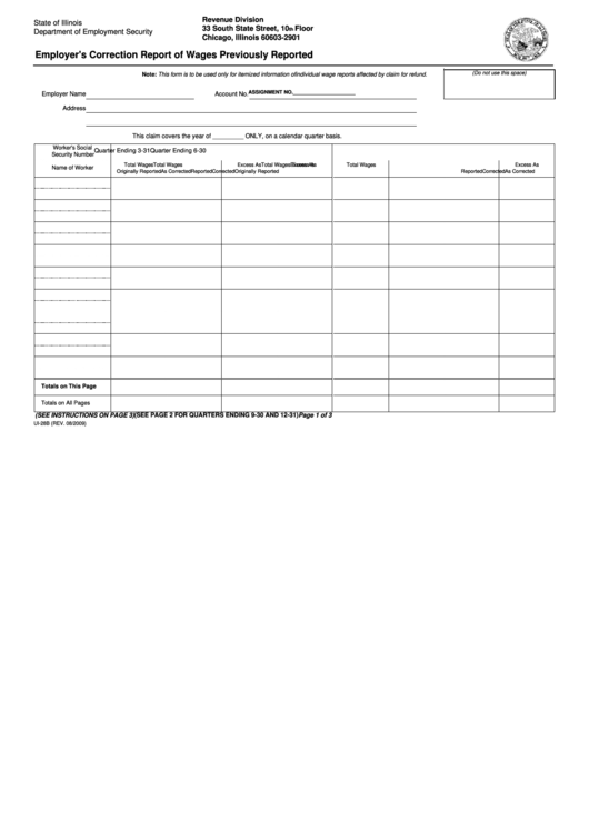 Fillable Form Ui-28b - Employer