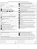 Work Experience Education (wee) Training Agreement Template