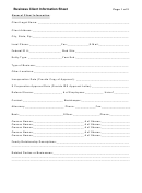 Fillable Business Client Information Sheet Printable pdf