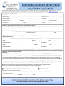 Resale Certificate Request - Customer Account Setup Form
