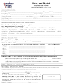 History And Physical Evaluation Form - American Surgery Center