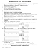 Nega Council Eagle Scout Application Checklist Form