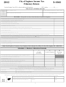 Form S-1041 - City Of Saginaw Income Tax Fiduciary Return - 2012