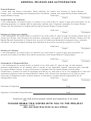 General Release And Authorization Form