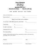 Per Drink Excise Tax Form - Town Of Braselton, Ga