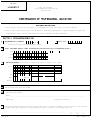 Pharmacist Form 2 - Certification Of Professional Education - New York The State Education Department