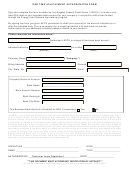 One Time Ach Payment Authorization Form